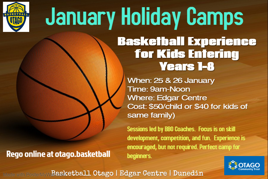 January Holiday Hoops Camp Kids Entering Yr  1 To 8